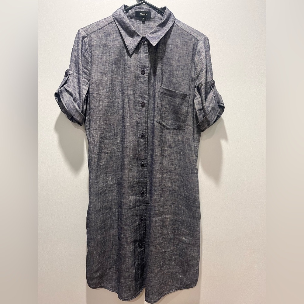 Theory Chambray Shirt Dress